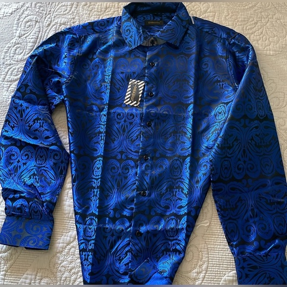 Blue Black Dress Shirt - Picture 3 of 5